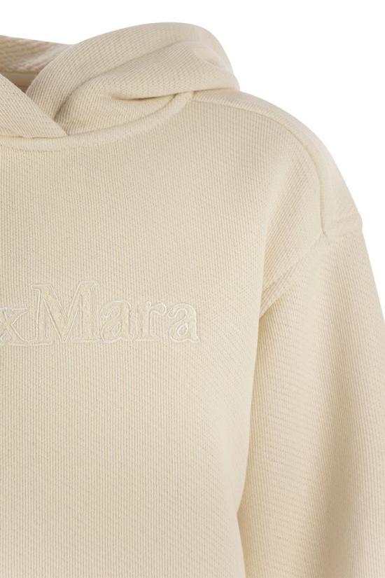 25SS 막스마라 GARY 가리 로고 자수 후드 티셔츠 2511921018600 001 Beige - MAX MARA