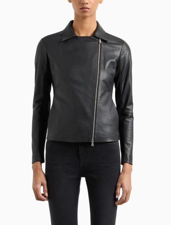25FW 엠포리오 아르마니 가죽 자켓 0NB10P02P15999 Black - EMPORIO ARMANI