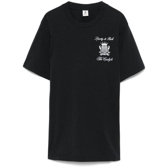 25SS 스포티앤리치 반팔 티셔츠 TO043518655BA BLACK