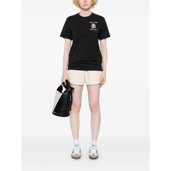 25SS 스포티앤리치 반팔 티셔츠 TO043518655BA BLACK - SPORTY & RICH