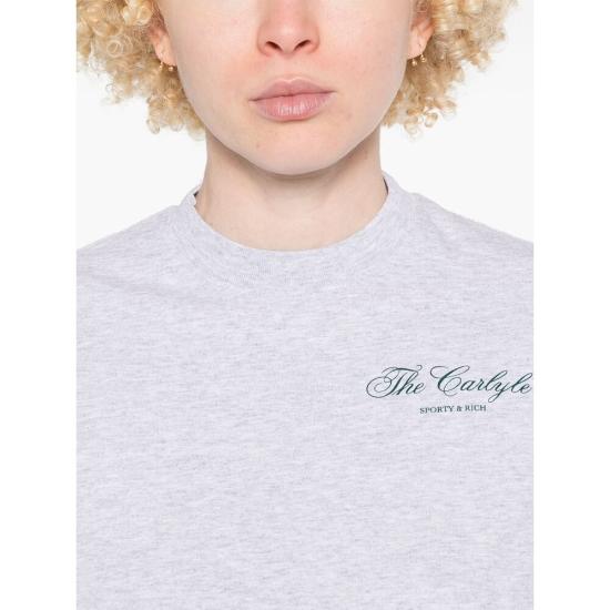 25SS 스포티앤리치 반팔 티셔츠 TO043518651GY HGRAY GREY - SPORTY & RICH