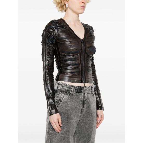 25SS 디젤 블라우스 0CLBL A17593 81EA BROWN - DIESEL