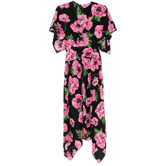 25SS 스텔라 맥카트니 롱 원피스 6A0472 3FS230 8502 PINK BLACK