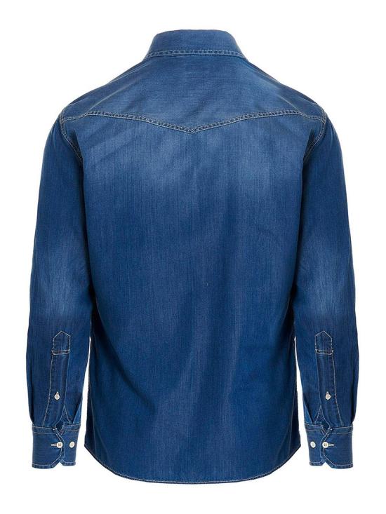 25SS 브루넬로 쿠치넬리 데님 셔츠 MR6834008COM47 Blue - BRUNELLO CUCINELLI