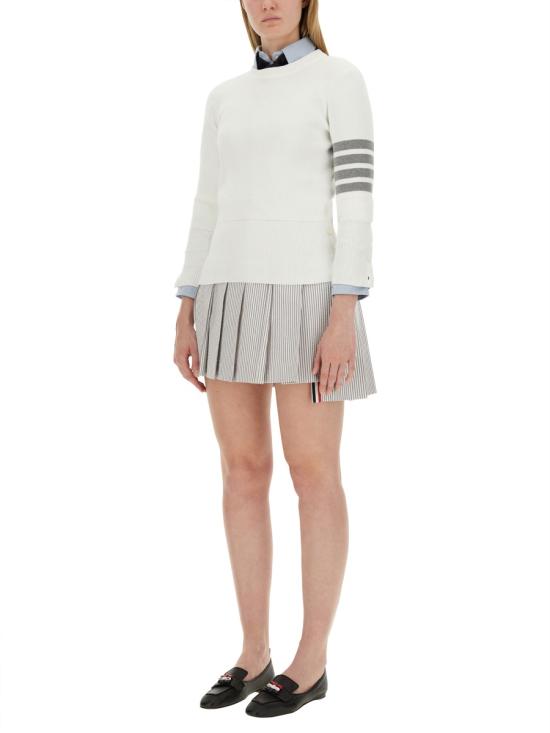 25SS 톰브라운 터틀넥 FKA239A00219100 WHITE DOM - THOM BROWNE