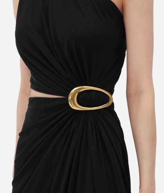 25SS 보테가베네타 미디 원피스 812325V4YX0 1000 Black - BOTTEGA VENETA