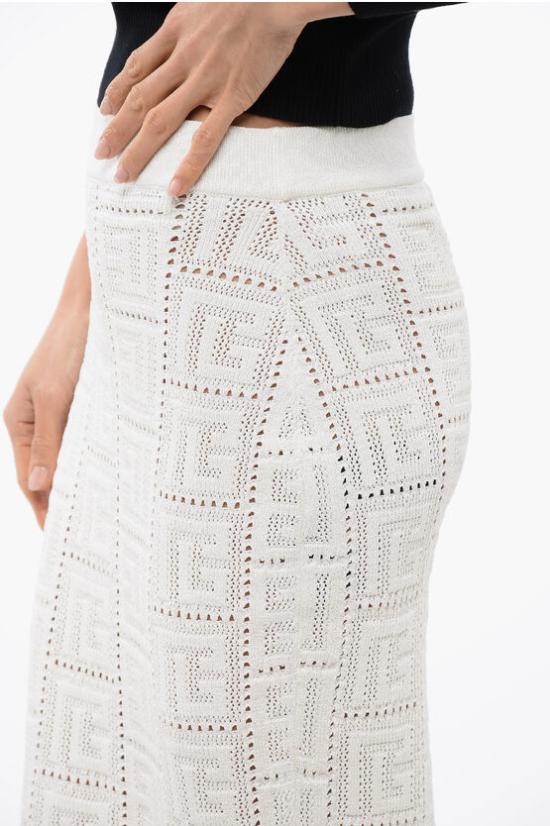  발망 스커트 XF1LD041KB16 0FA White - BALMAIN
