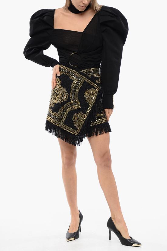  발망 숏 스커트 XF1LB360AB03 EAD Black - BALMAIN