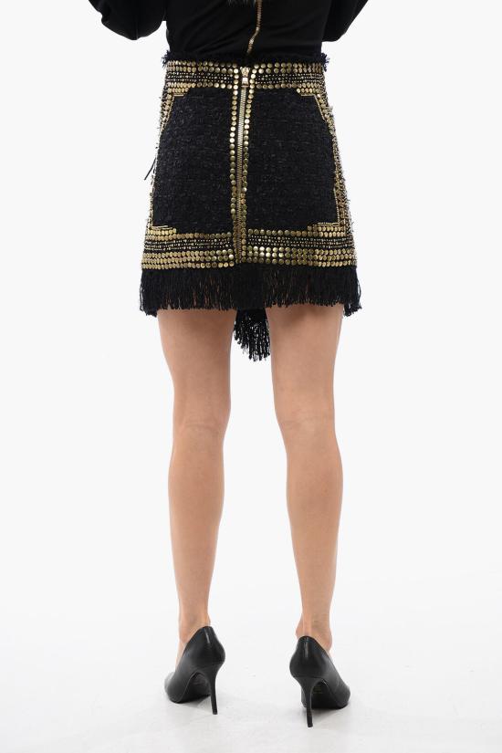  발망 숏 스커트 XF1LB360AB03 EAD Black - BALMAIN