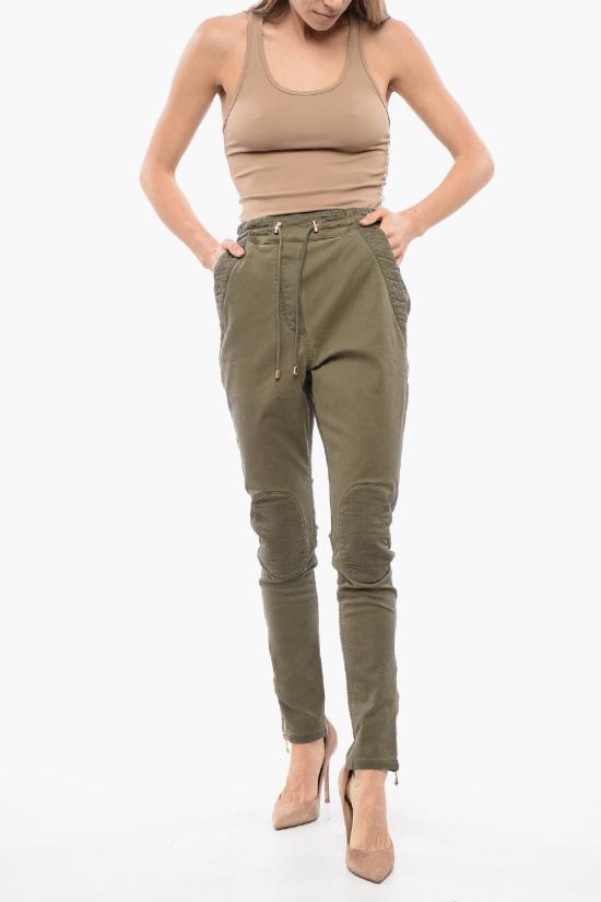  발망 스트레이트 팬츠 XF1MH008CB71 8AD Green - BALMAIN