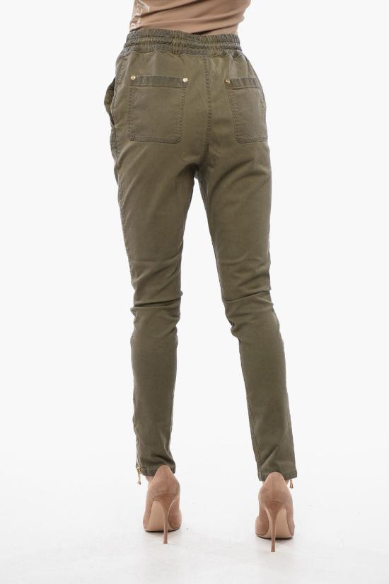  발망 스트레이트 팬츠 XF1MH008CB71 8AD Green - BALMAIN