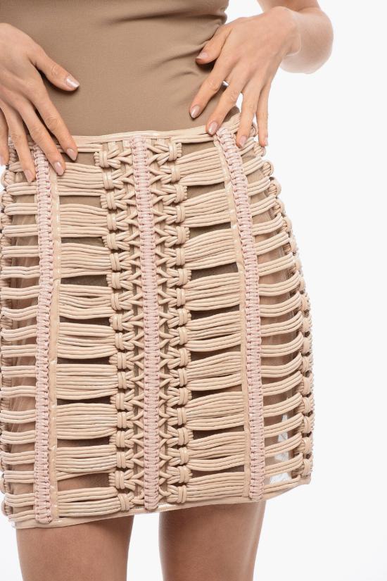  발망 숏 스커트 XF0LB430AB11 0AL Pink - BALMAIN