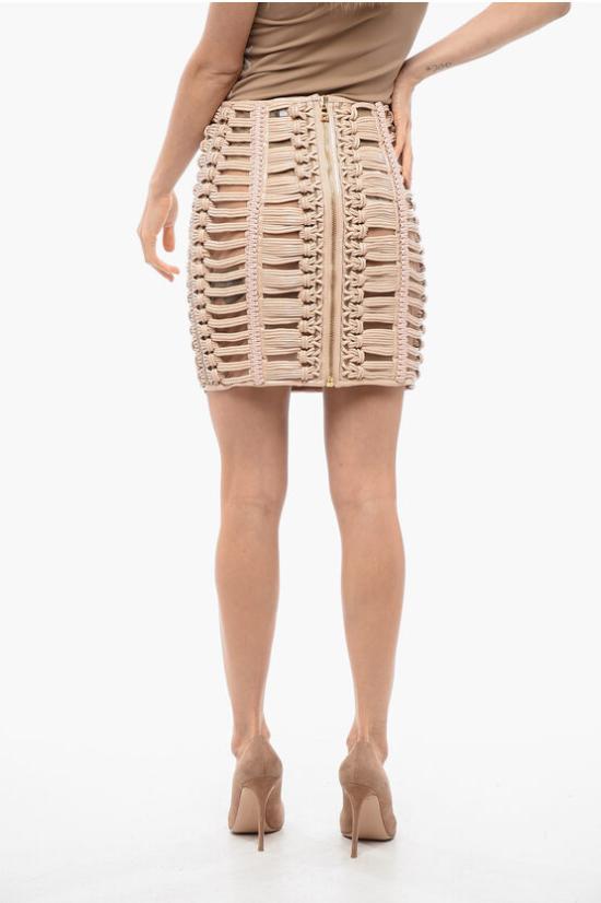  발망 숏 스커트 XF0LB430AB11 0AL Pink - BALMAIN