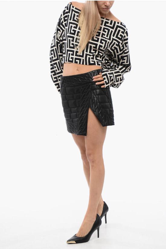  발망 숏 스커트 XF0LB420LB36 0PA Black - BALMAIN