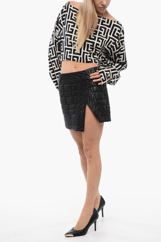  발망 숏 스커트 XF0LB420LB36 0PA Black - BALMAIN