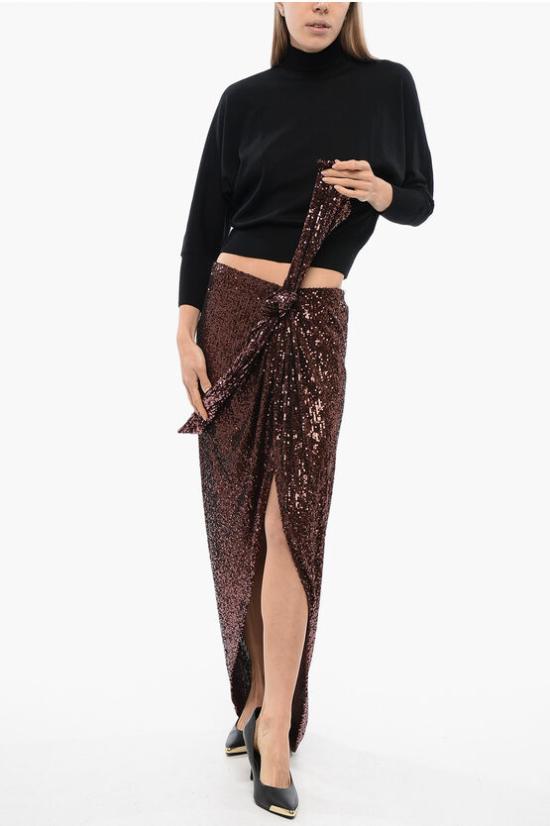  발망 스커트 UF04720X437 8KF Brown - BALMAIN