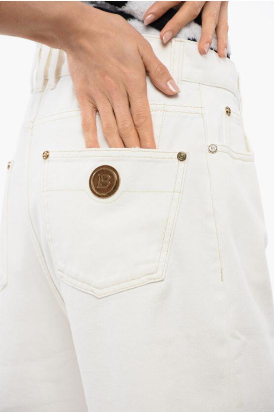  발망 데님 팬츠 UF05701D069 0FA White - BALMAIN