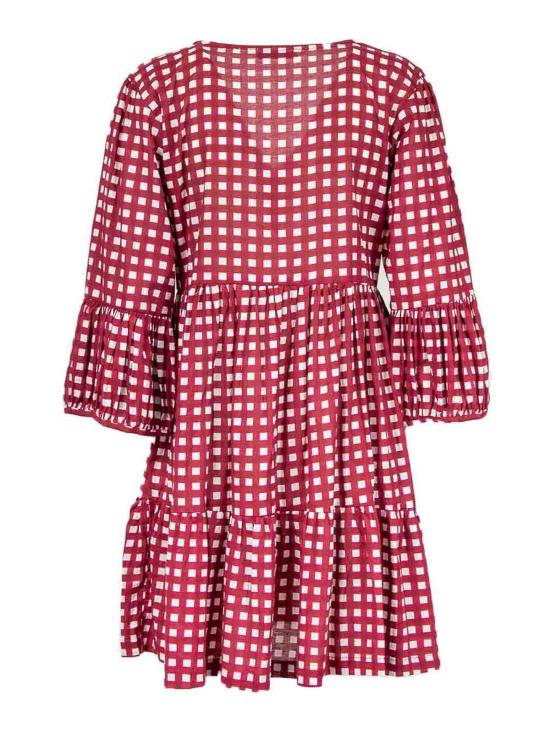 26SS 엘르블루 미디 스커트 BRIGITTERUBY Dark Red - ELLEBLUE