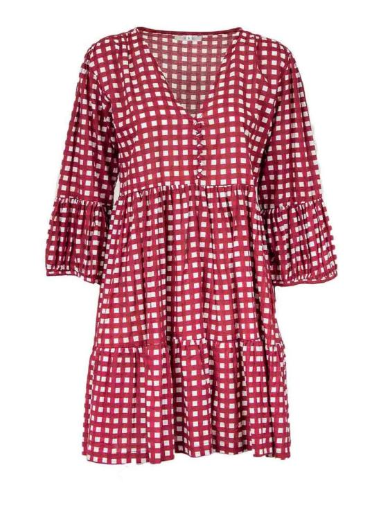 26SS 엘르블루 미디 스커트 BRIGITTERUBY Dark Red