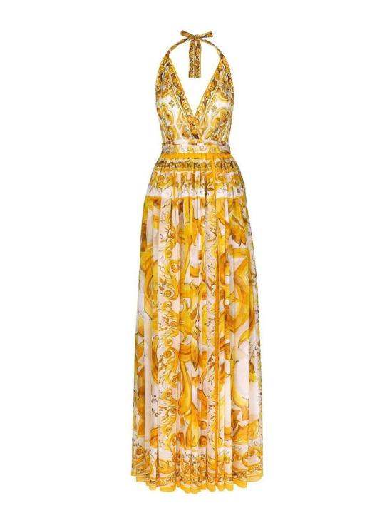  돌체앤가바나 롱 원피스 F6ALPTHI1BXHG3TN Yellow