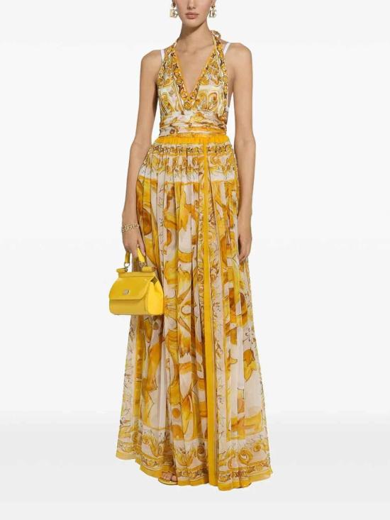  돌체앤가바나 롱 원피스 F6ALPTHI1BXHG3TN Yellow - DOLCE & GABBANA