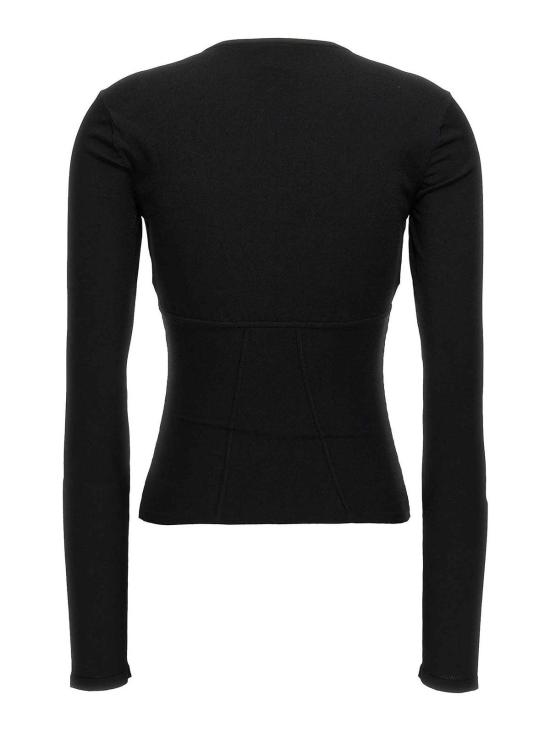  넨시 도자카 긴팔 티셔츠 NDAW24KT061BLACK Black - NENSI DOJAKA