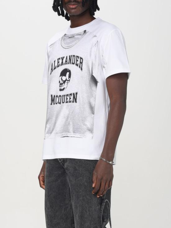 25FW 알렉산더 맥퀸 반팔 티셔츠 794604QTABP 0909 White - ALEXANDER MCQUEEN