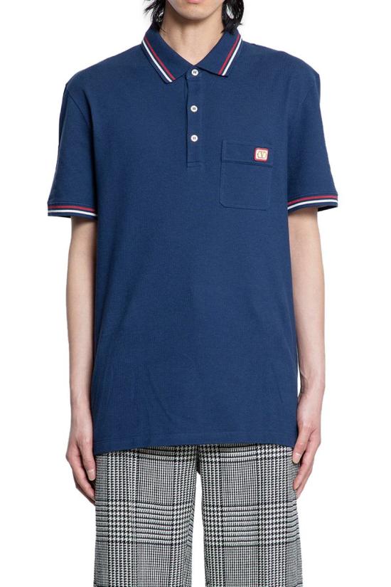 25SS 발렌티노 가라바니 폴로 티셔츠 6V3MH01KAQJ D51 BLUE
