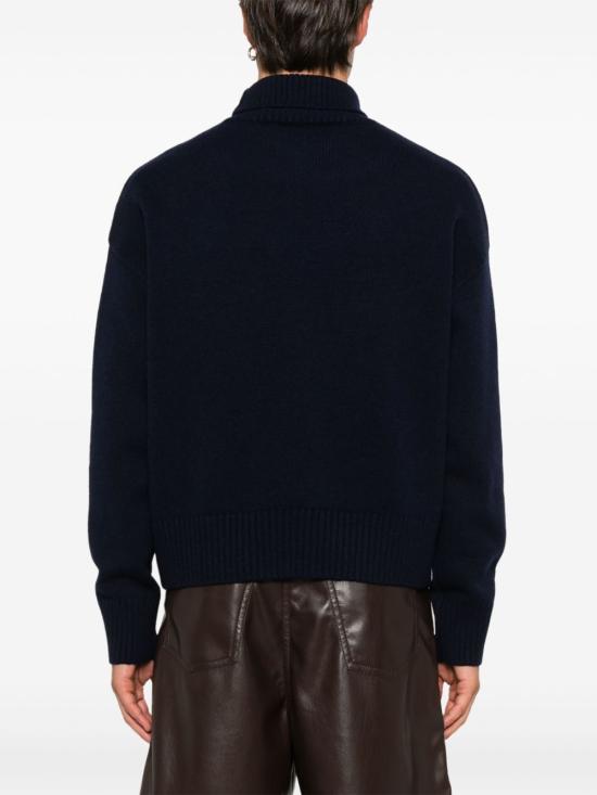 24FW 아미 터틀넥 UKS444 KN00284011 Blue - AMI