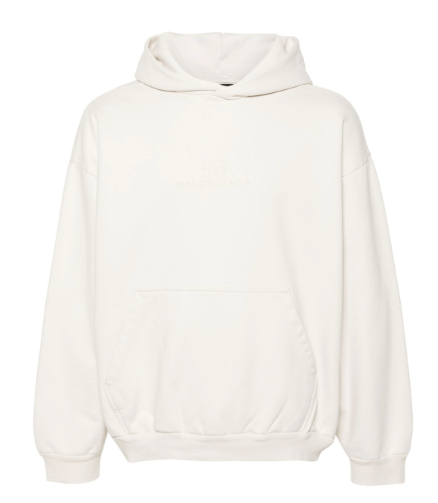  발렌시아가 미디엄 핏 후드 티셔츠 767877 TQVS99121 Beige - BALENCIAGA