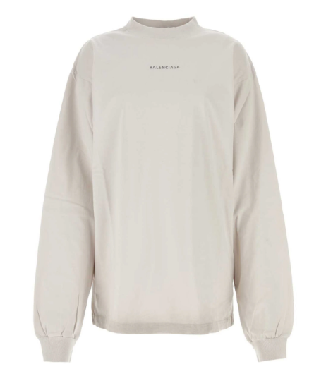 24FW 발렌시아가 긴팔 티셔츠 744449 TQVN19016 Beige - BALENCIAGA