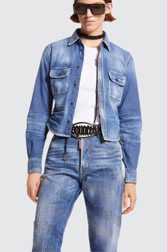 24FW 디스퀘어드2 셔츠 S75DL0680 S30341470 Blue - DSQUARED2