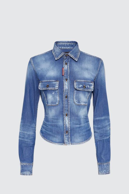 24FW 디스퀘어드2 셔츠 S75DL0680 S30341470 Blue