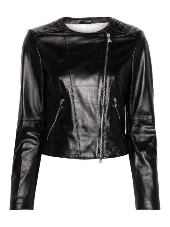 26SS 파트리지아페페 가죽 자켓 CO0361L1HZK103 Black