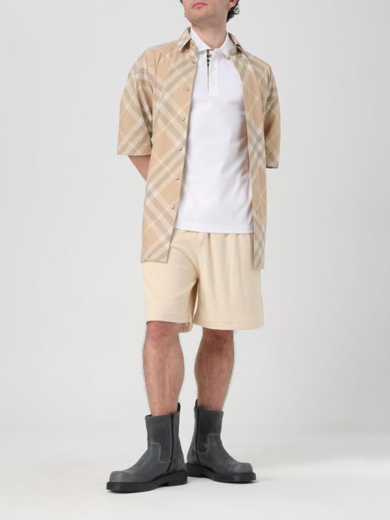 25FW 버버리 코튼 로고 폴로 셔츠 8084012 White - BURBERRY