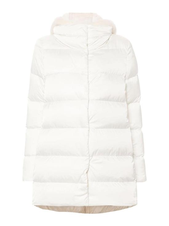  에르노 새틴 & 뉴 레이디 퍼 A셰이프 다운 자킷 PI001934D12170Z1000 White