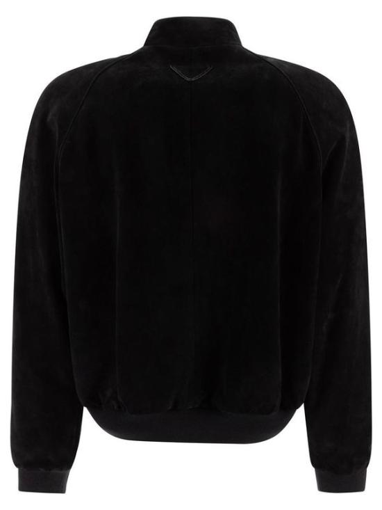 25SS 프라다 / 남성 스웨이드 봄버 자켓 UPW524158G BLACK BPG - PRADA