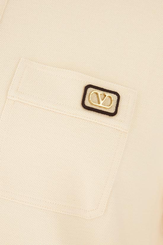 25SS 발렌티노 가라바니 폴로 티셔츠 6V3MH01KAQJ 581 BURRO - VALENTINO GARAVANI