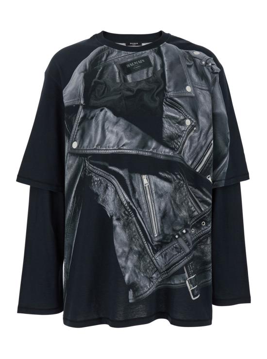 25SS 발망 가죽 자켓 EH1EM016GE400PA Black