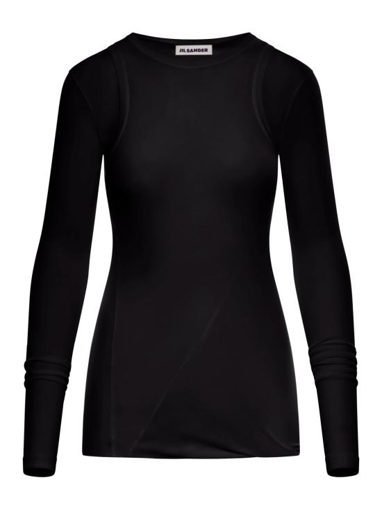 25SS 질샌더 스웨터 J02NH0012J20249001 BLACK Black