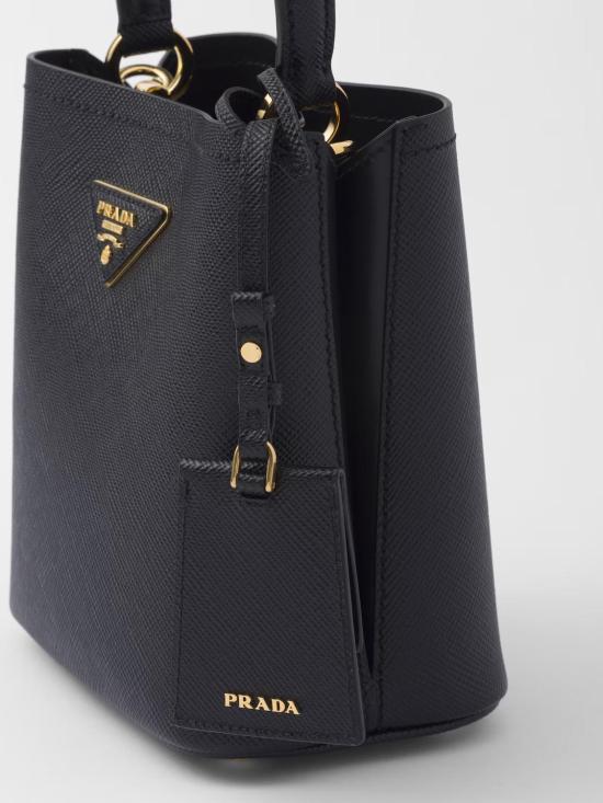 25SS 프라다 파니에 사피아노 가죽 스몰백 1BA217VOOD2ERX F0002 NERO - PRADA