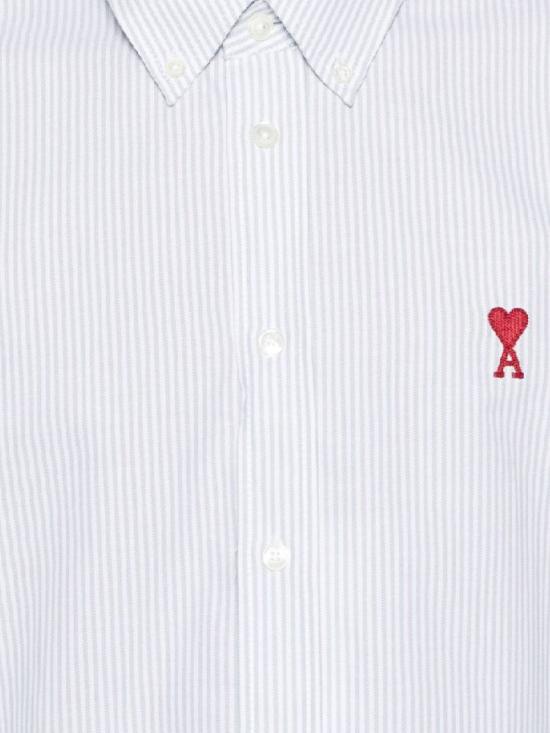  아미 셔츠 USH063CO00874017 ANTIQUE CLAY NATURAL WHITE DOM - AMI