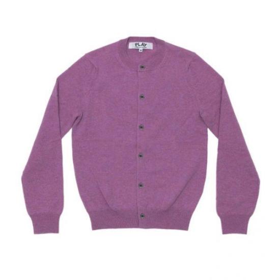 25SS 꼼데가르송 슬리브 스몰 하트 가디건 AX N091 051 4 PURPLE DOM