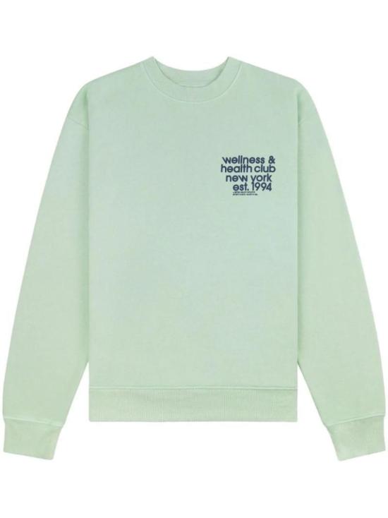  스포티앤리치 긴팔 티셔츠 WS067S410UT THYME NAVY DOM