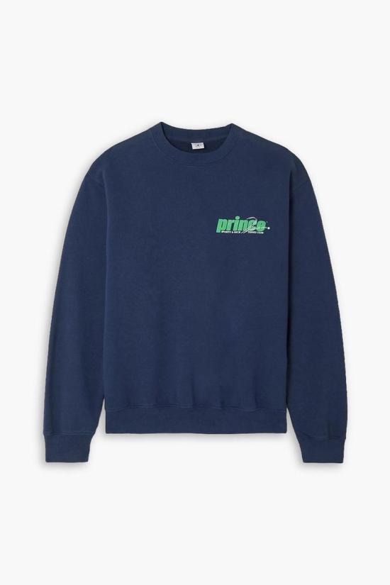  스포티앤리치 긴팔 티셔츠 WS067S414RN NAVY CLEAN MINT DOM