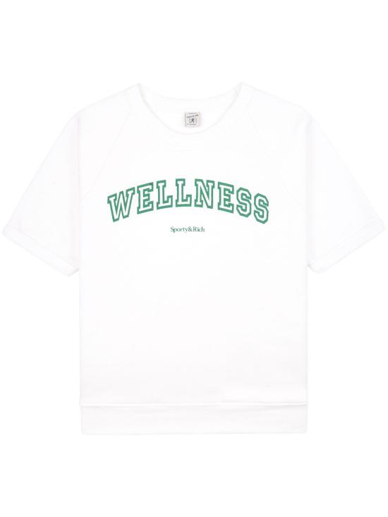 스포티앤리치 반팔 티셔츠 WS057S405WW WHITE VERDE DOM
