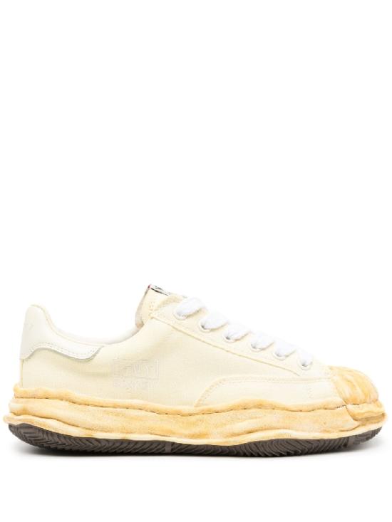  메종 미하라 야스히로 블레이키 OG솔 캔버스 로우탑 스니커즈 A12FW719 WHITE