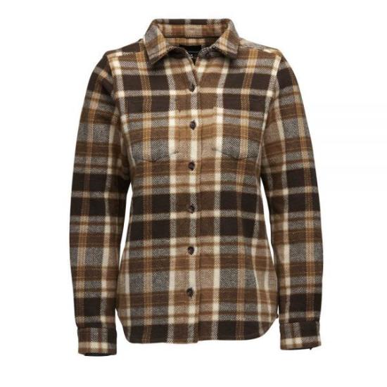  블랙 다이아몬드 긴팔 티셔츠 NAWAP744067 BARK BROWN OFF WHITE PLAID DOM
