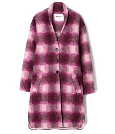  이자벨마랑 GABRIEL 가브리엘 체크 코트  MA0019FAA3D27E40FA DOM