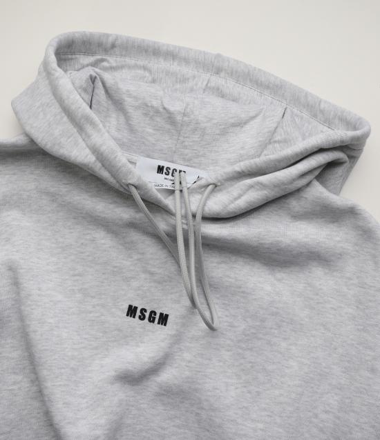  엠에스지엠 마이크로 로고 크롭 후드 티셔츠 2000MDM50920000494 WHITE DOM - MSGM